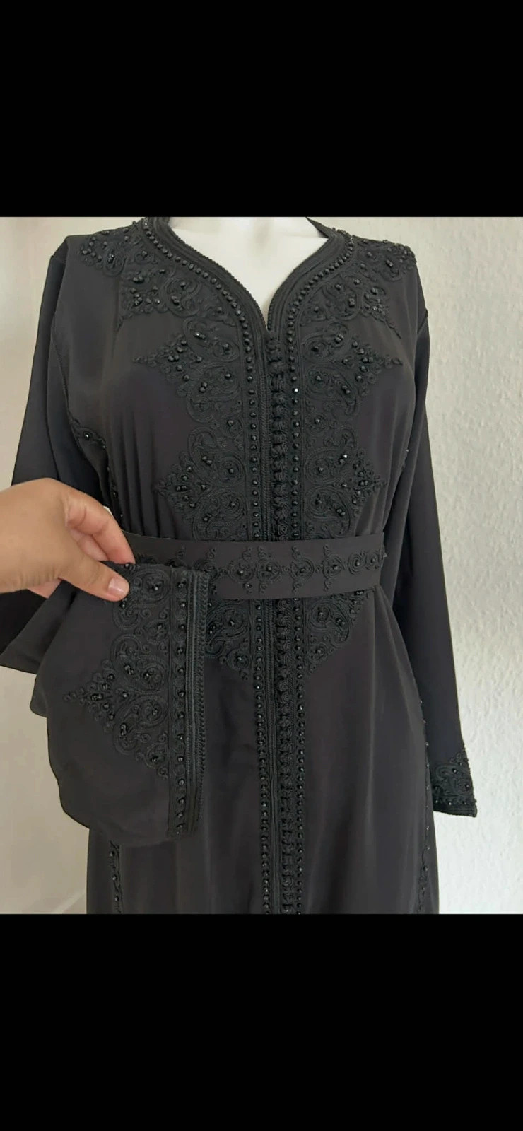 caftan crepe de soie original avec ceinture S/M – caftan – taille M / 38 / 10 2