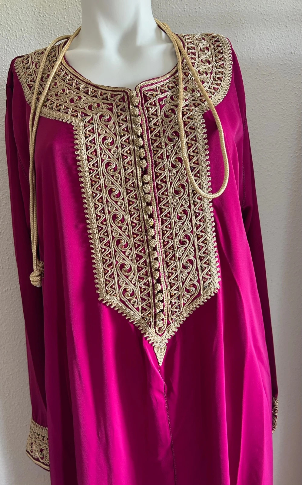 Caftan crêpe de soie original – caftan – taille XXL / 44 / 16 2