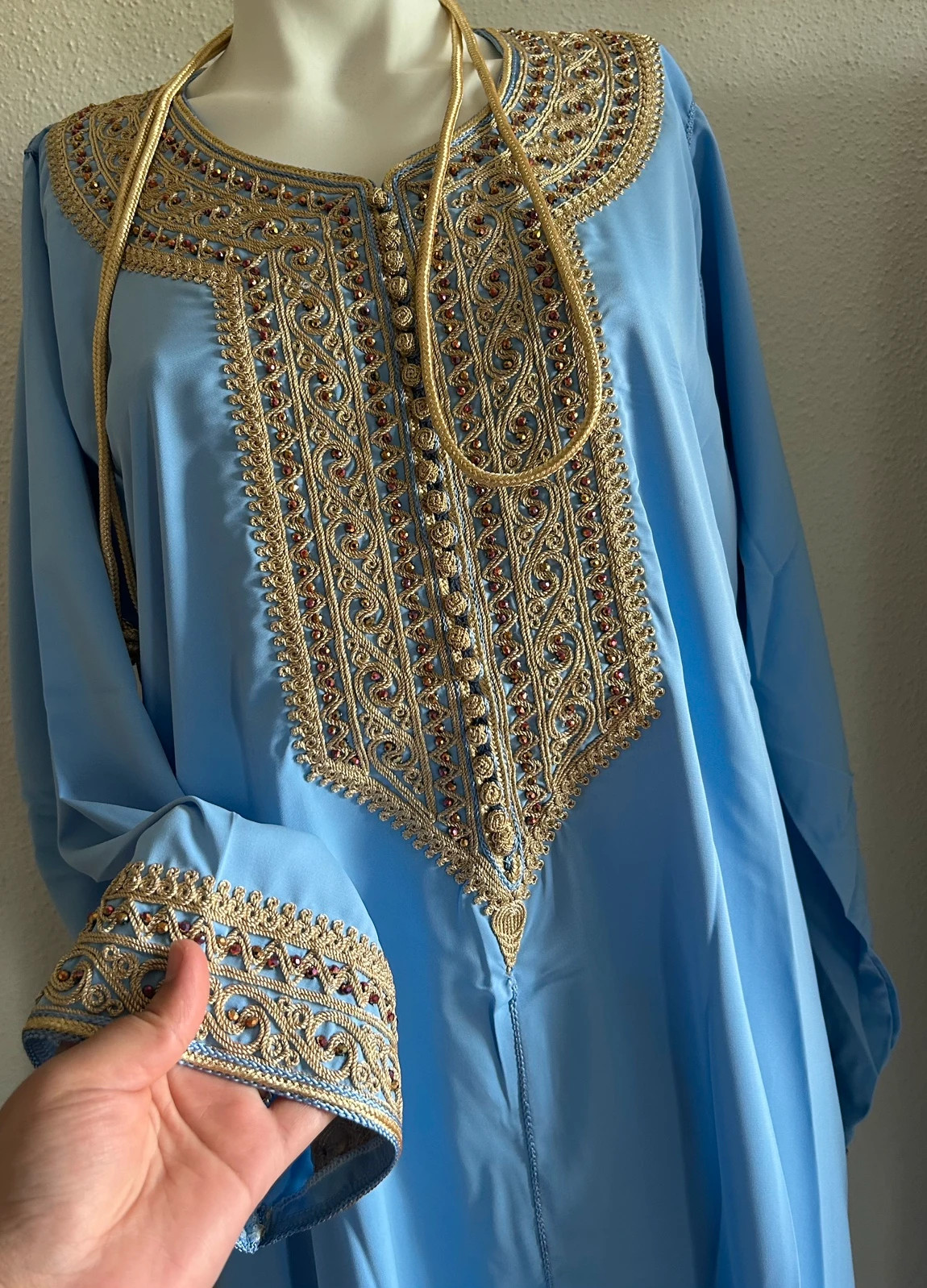 Caftan crêpe de soie original – caftan – taille XL / 42 / 14 2