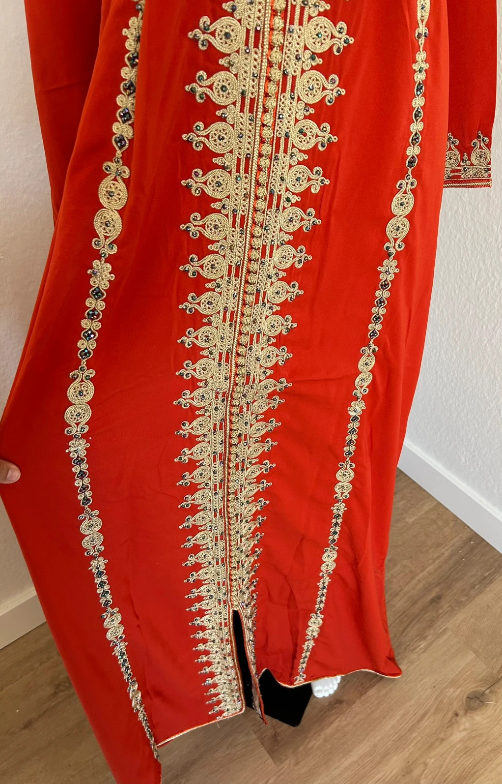 Caftan avec ceinture crêpe de soie original – caftan – taille M / 38 / 10 2