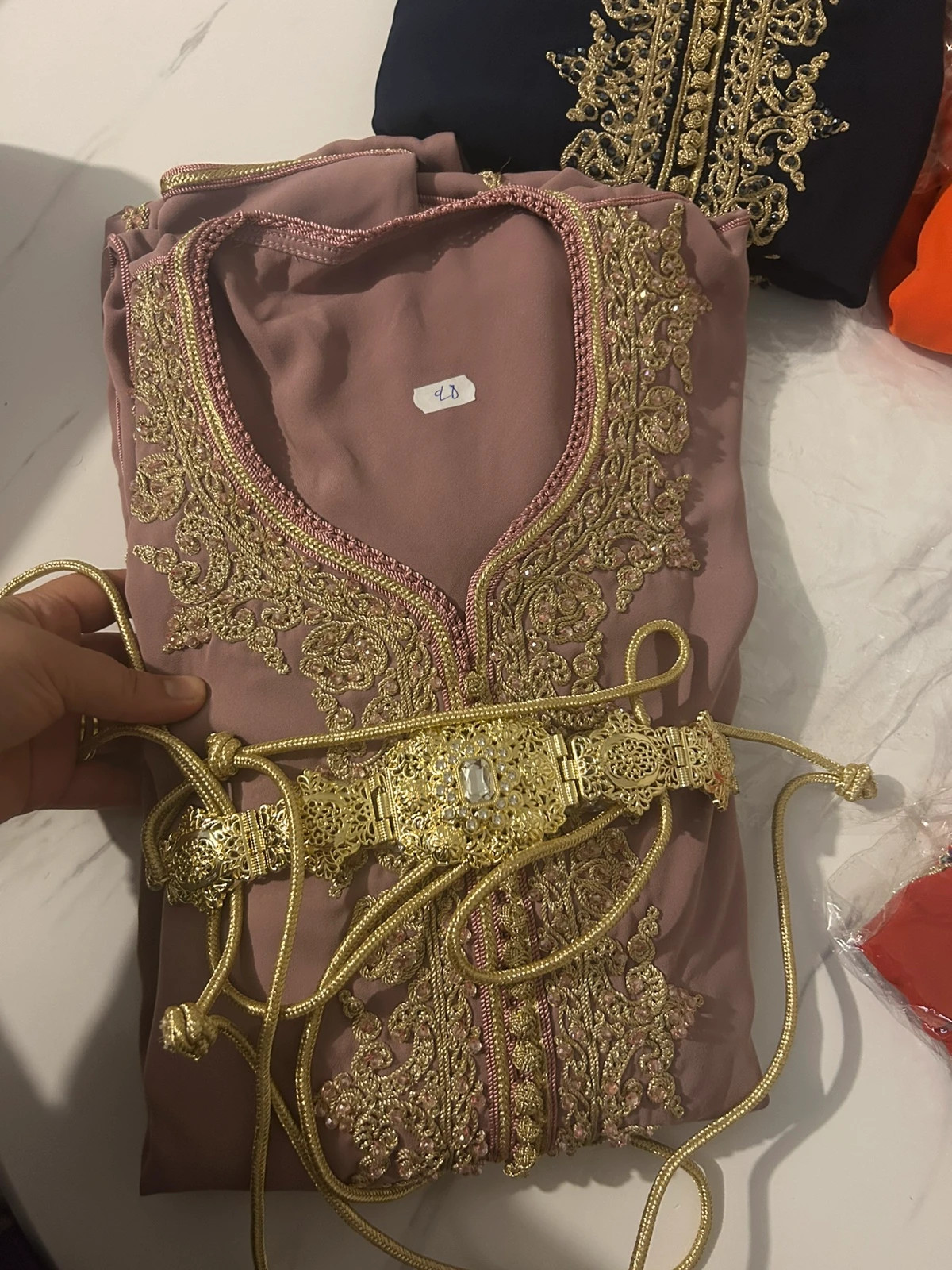 Caftan crêpe de soie original Ave ceinture S/M – caftan – taille M / 38 / 10 2