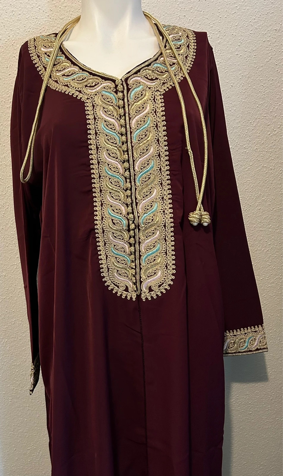 Caftan crêpe de soie original – caftan – taille XL / 42 / 14 2