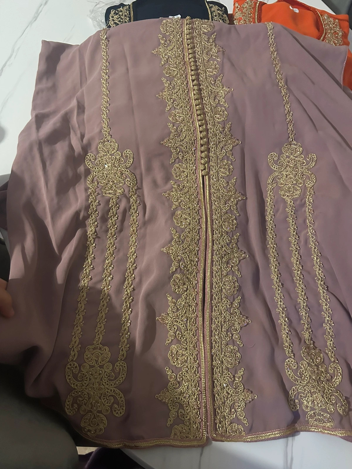 Caftan crêpe de soie original Ave ceinture S/M – caftan – taille M / 38 / 10 4
