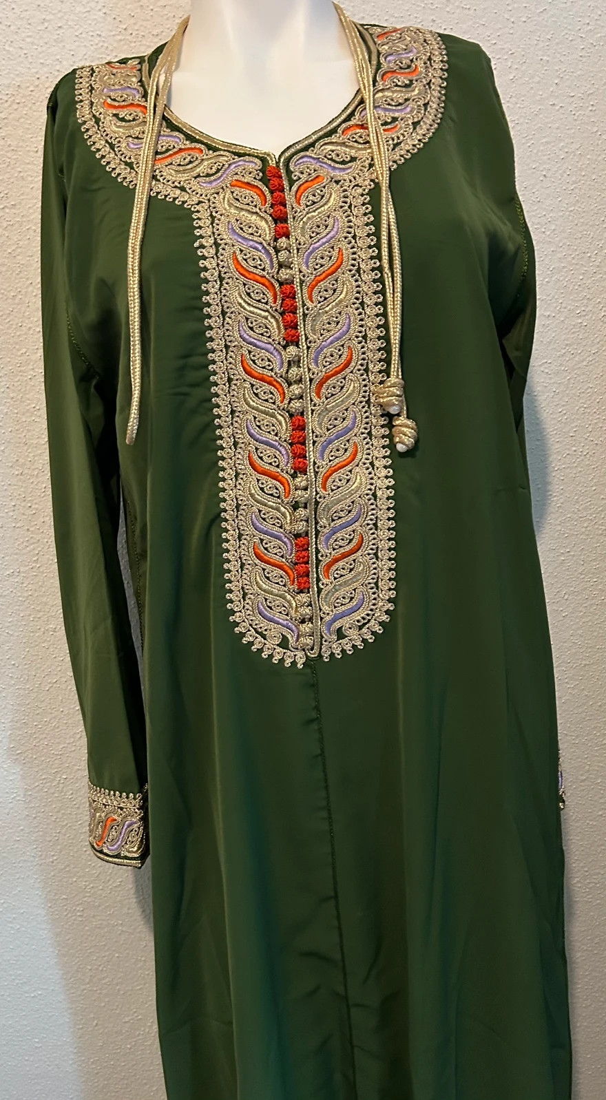 Caftan crêpe de soie avec ceinture L/XL – Tendance – taille XL / 42 / 14 2