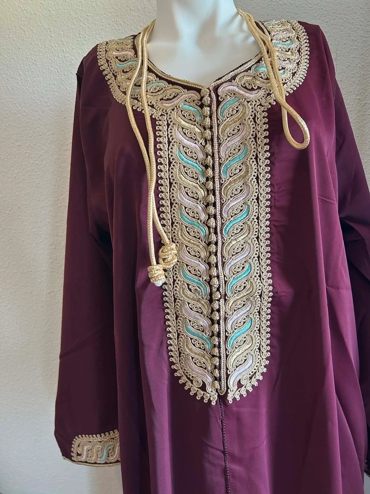 Caftan crêpe de soie original L/XL – caftan – taille XL / 42 / 14 2