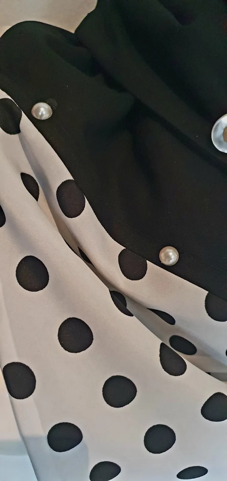 Snood pts pois noir sur fond blanc polaire noir intérieur tout doux très chaud  – Sans marque – taille Taille unique 3