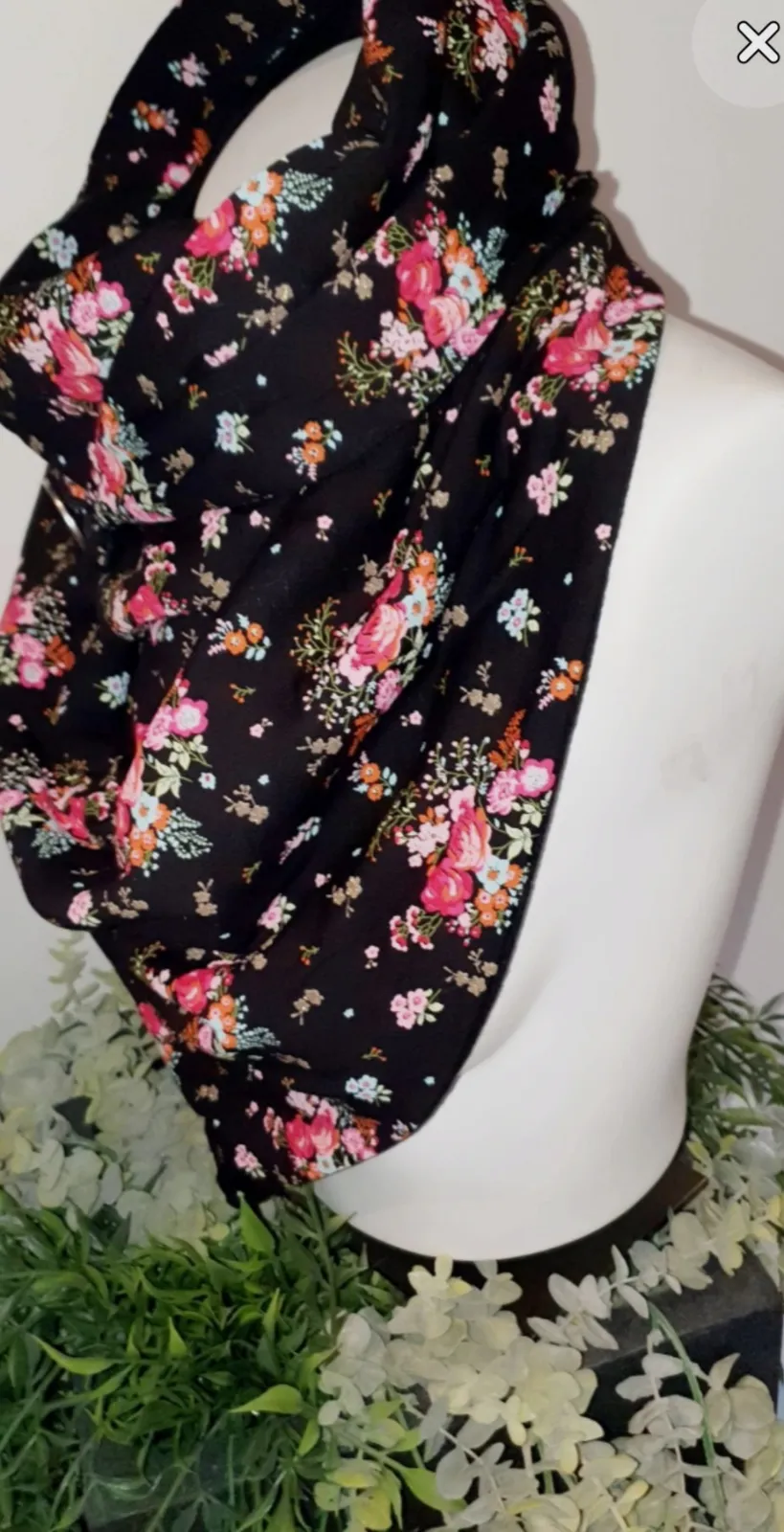 Snood polaire noir intérieur tout doux très chaud modèle unique fait main – Sans marque – taille Taille unique 3