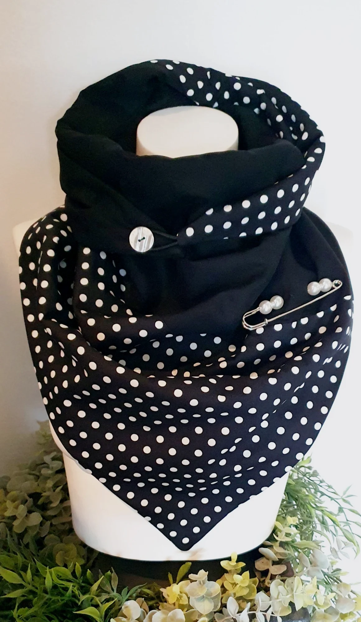 Snood polaire noir intérieur tout doux très chaud modèle unique