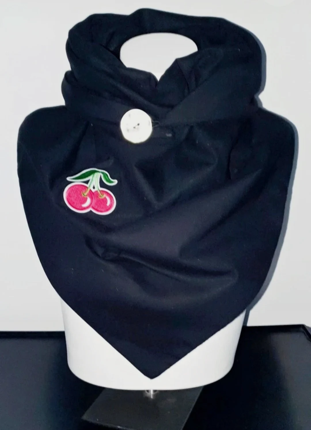 Snood polaire noir intérieur tout doux très chaud modèle unique 