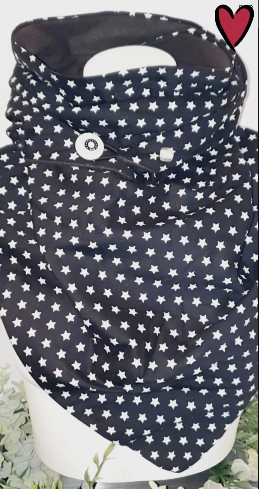 Snood étoiles polaire noir intérieur tout doux très chaud modèle unique  – Sans marque – taille Taille unique 5