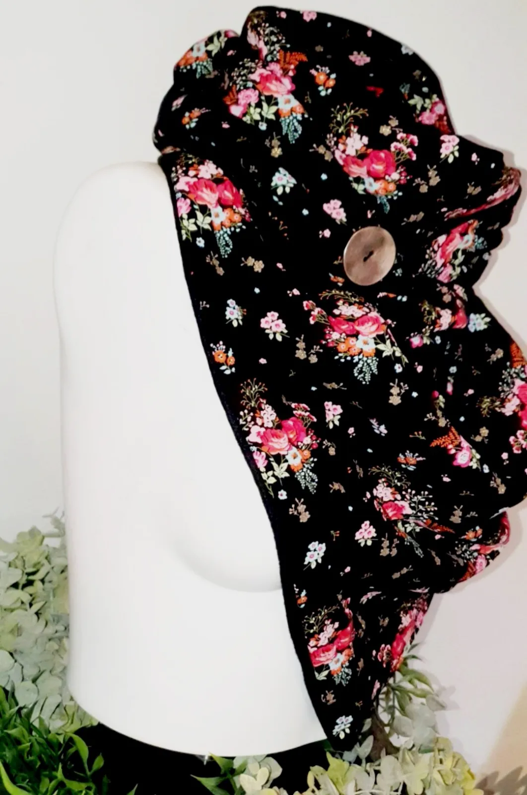 Snood polaire noir intérieur tout doux très chaud modèle unique fait main – Sans marque – taille Taille unique 4