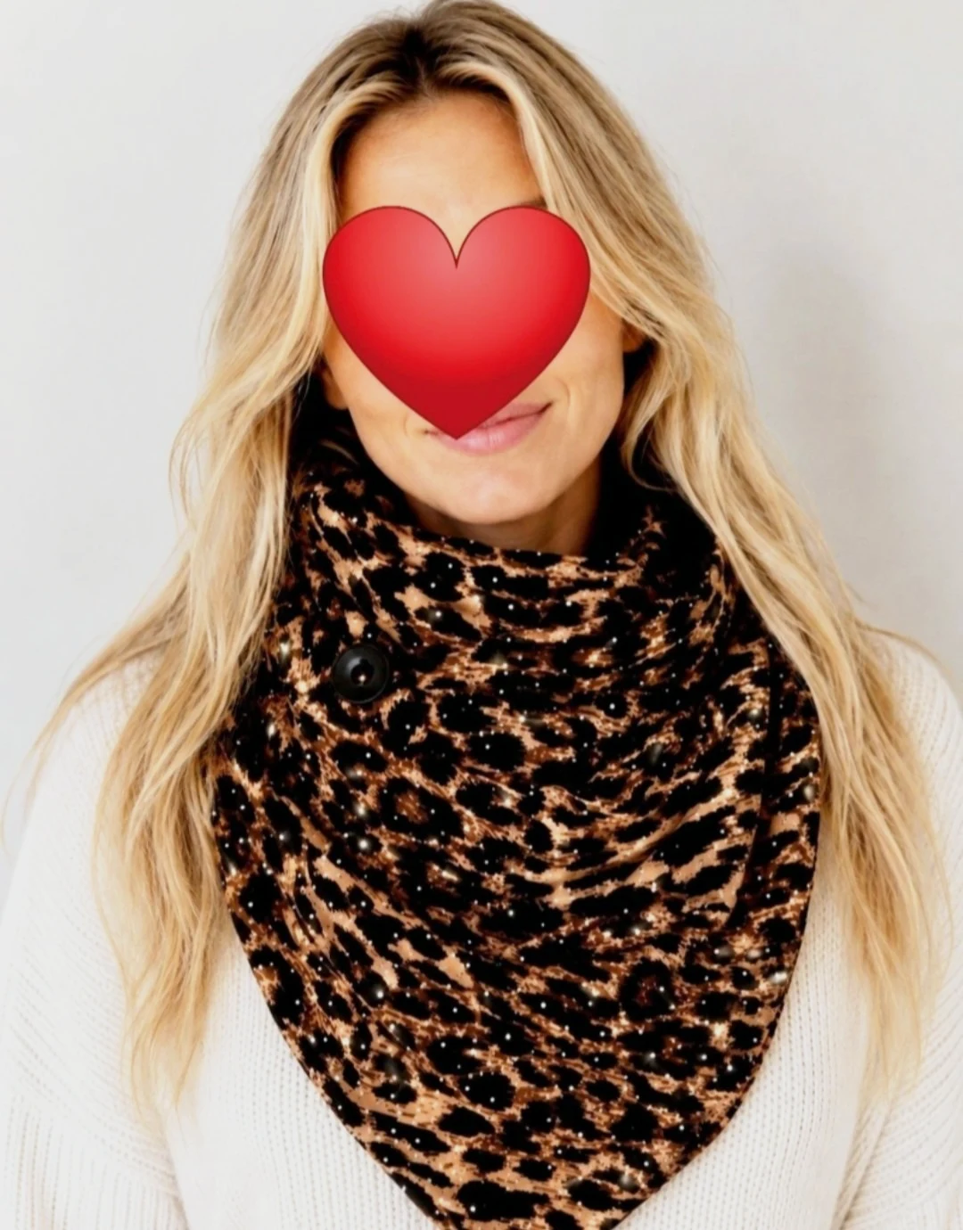 Snood léopard strassés polaire noir intérieur tout doux très chaud