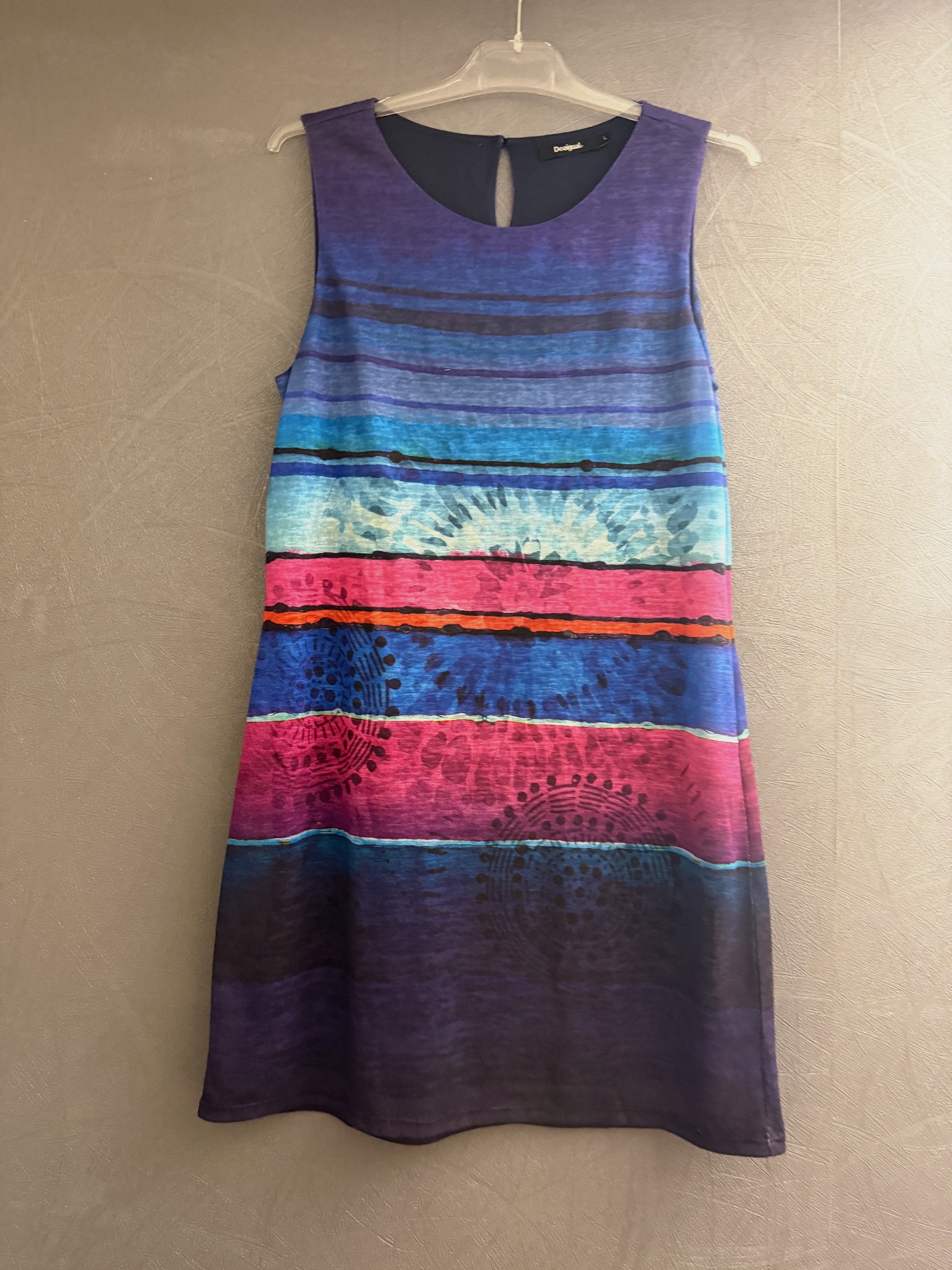 Robe sans manches Desigual à rayures colorées Taille L