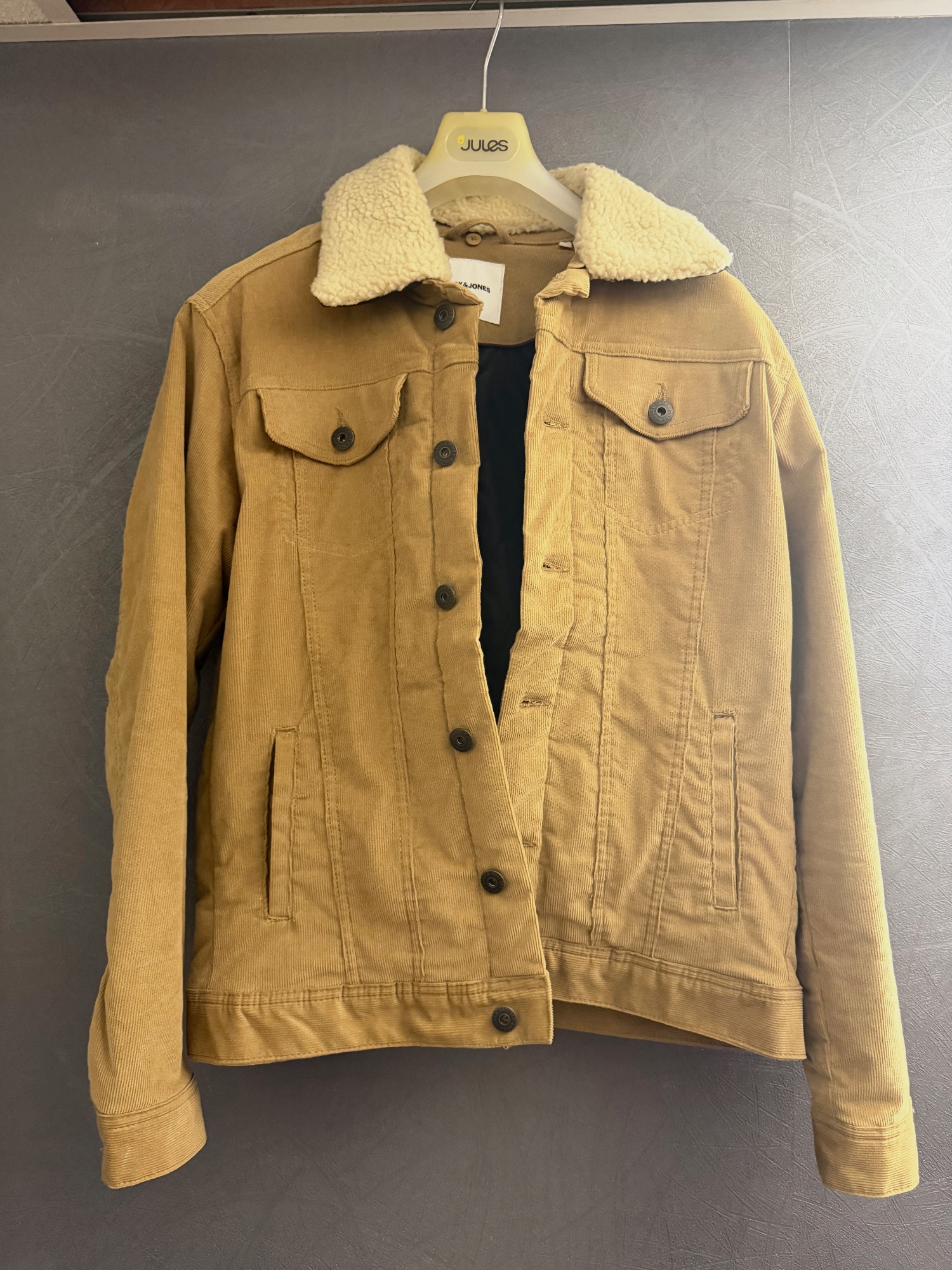 Veste en velours cotelé beige Jack & Jones Taille S