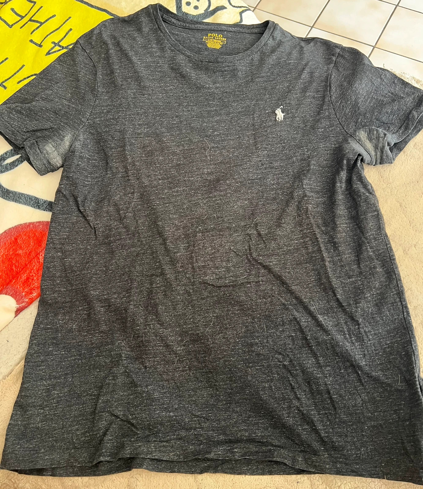 Tee-shirt Ralph Lauren taille L gris foncé chiné presque noir – Polo Ralph Lauren – taille L 3