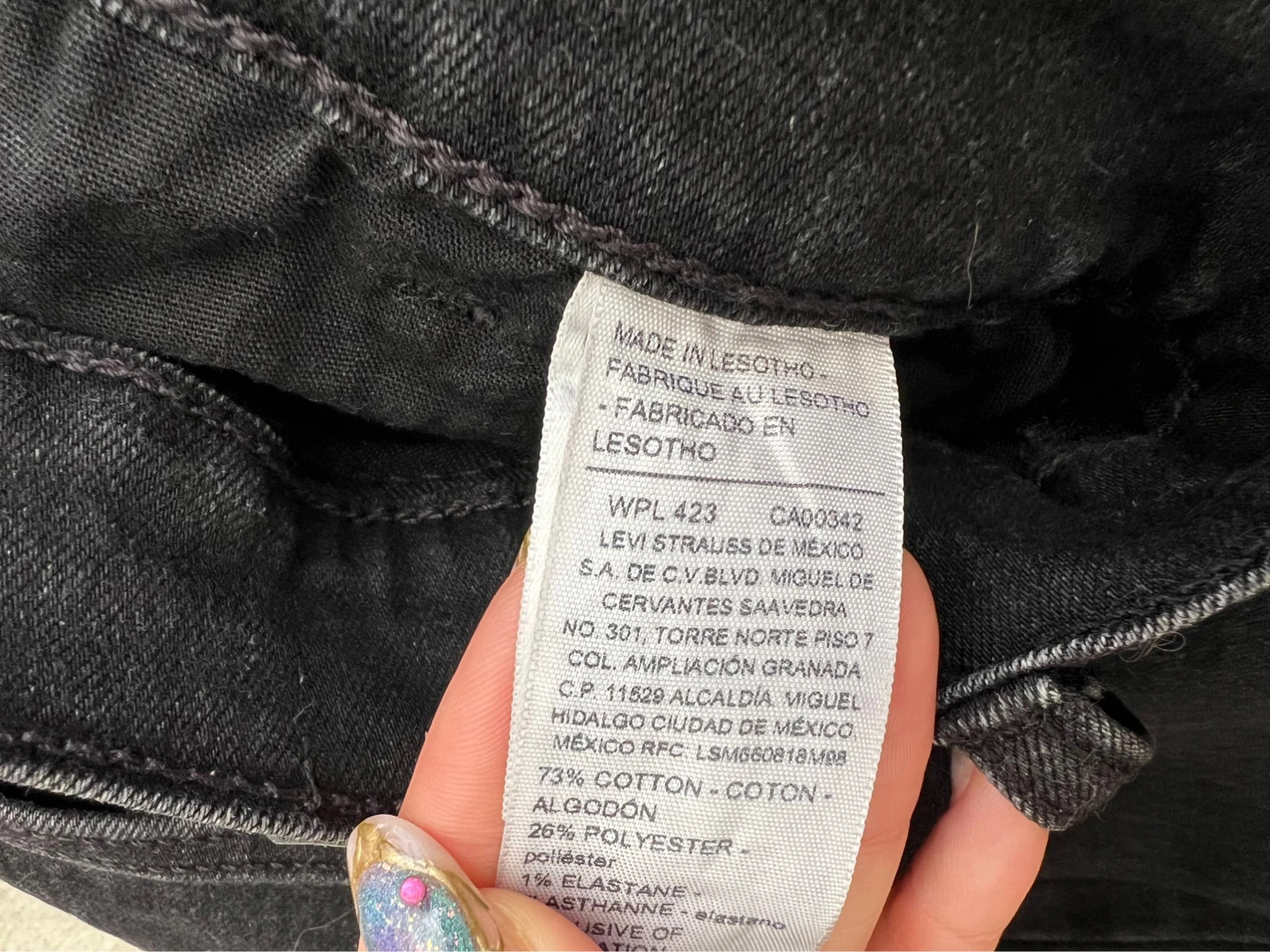 Jean Levi’s noir slim straight 44-46 – Levi's – taille W34 | FR 44 4