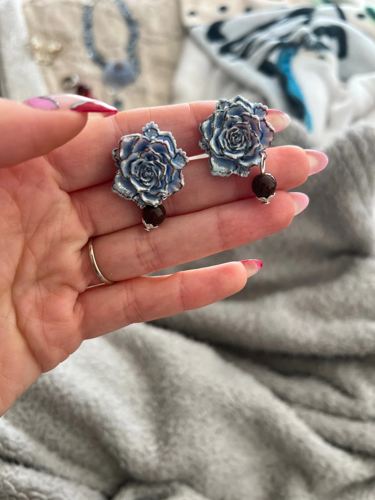 Boucle d’oreille fleur