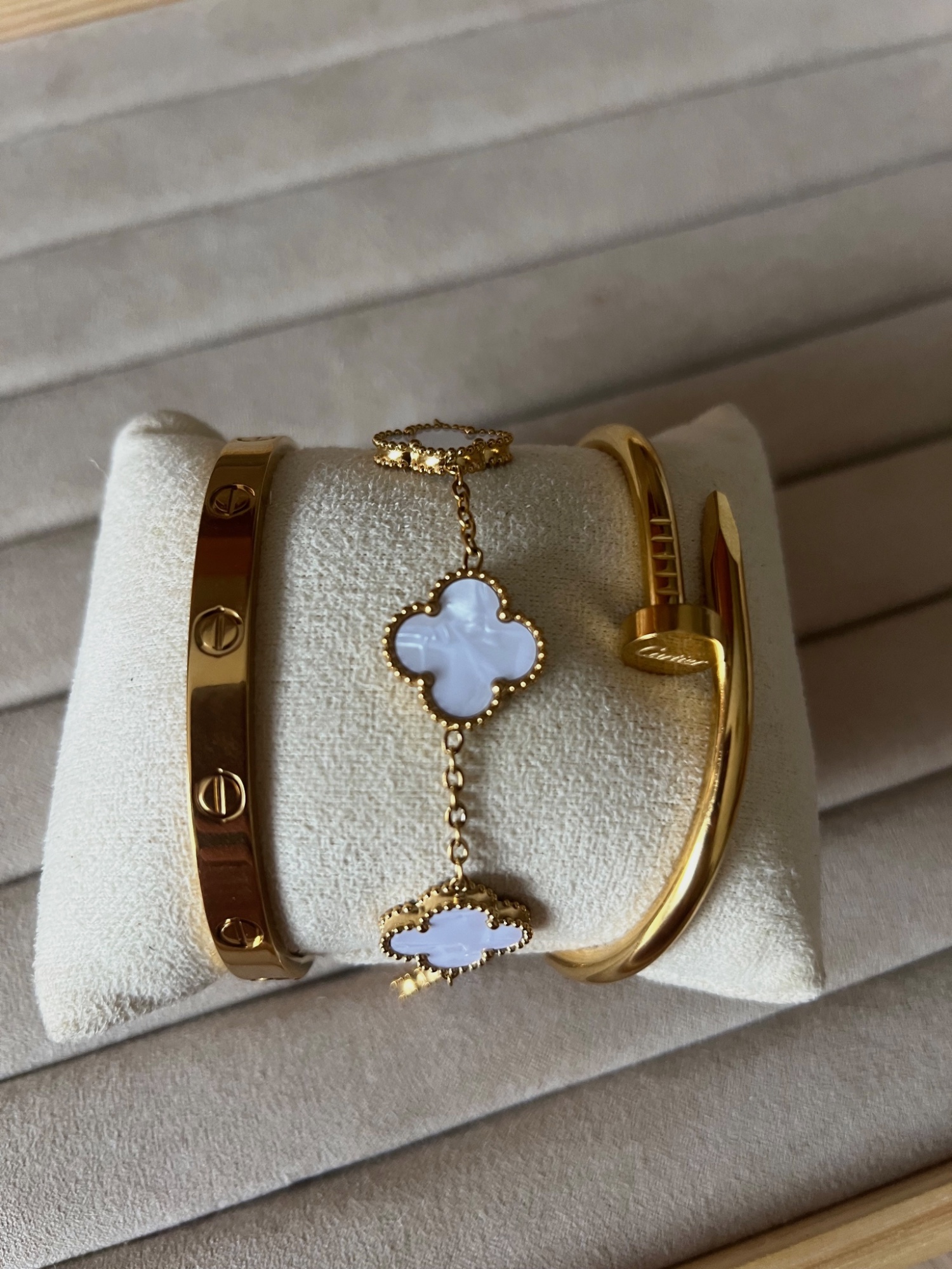 Ensemble bracelet doré 