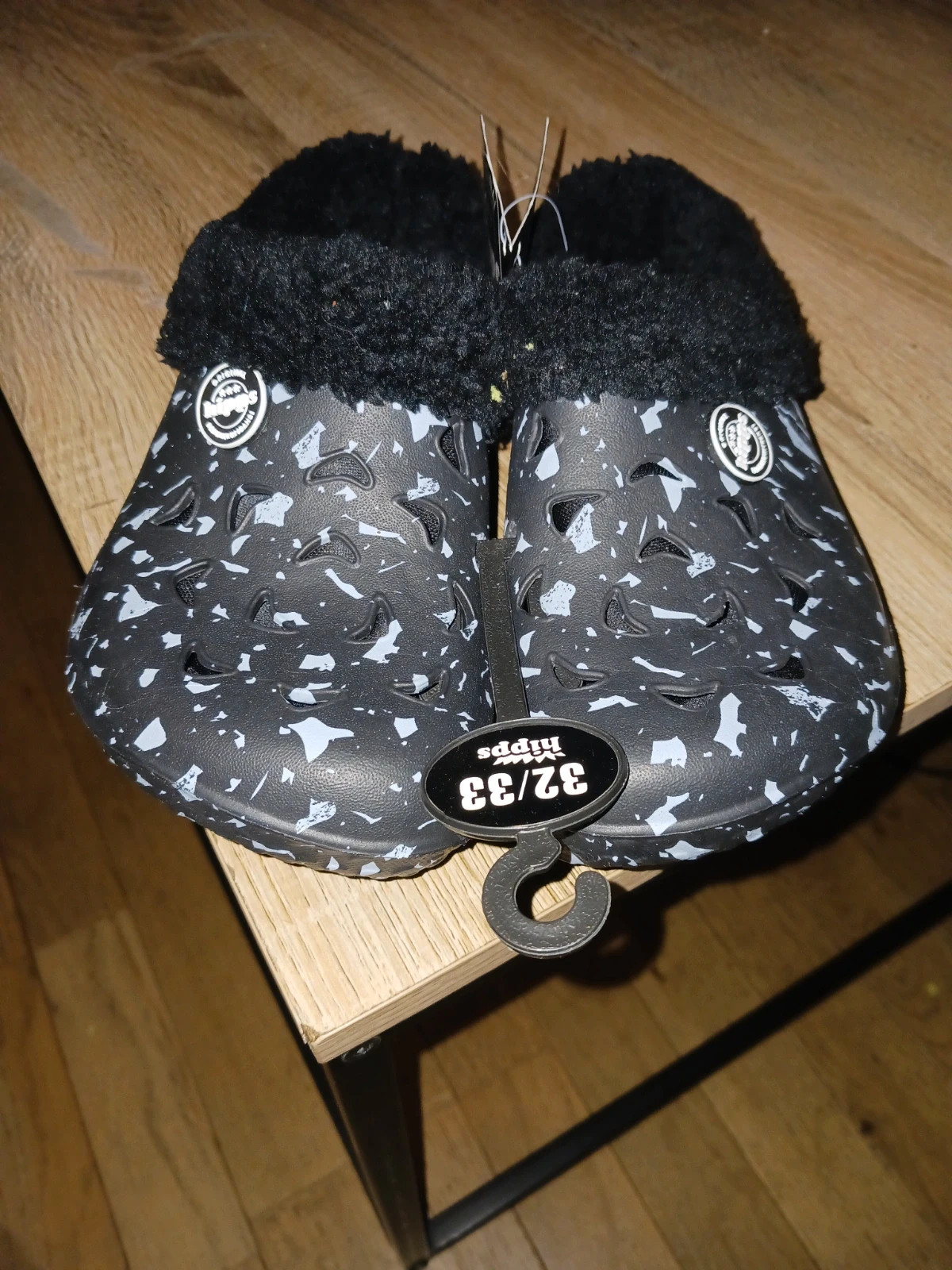 Hipps enfant noir à motifs gris pointure 32/33 avec fourrure dehoussable – Hipps – taille 32 2
