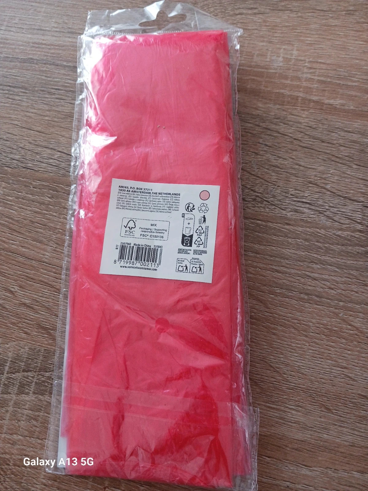 Poncho de pluie adulte rouge – taille unique – neuf sous emballage – taille Taille unique 2