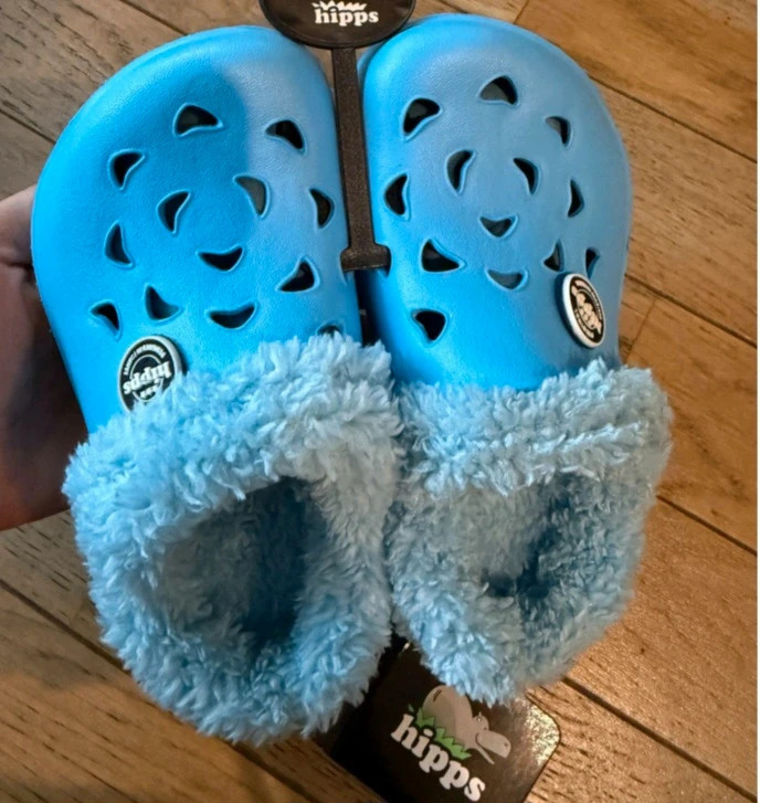 Sabots mules enfant Hipps avec fourrure dehoussable taille 25