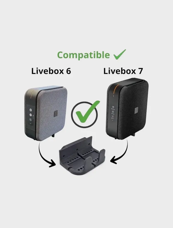 Support mural Livebox 6/7 noir ventilation optimisée fixation murale – Aucune Marque 5