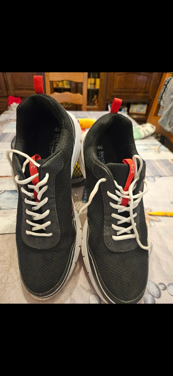 Baskets Sneakers Légères Mesh Noir In Extenso T46