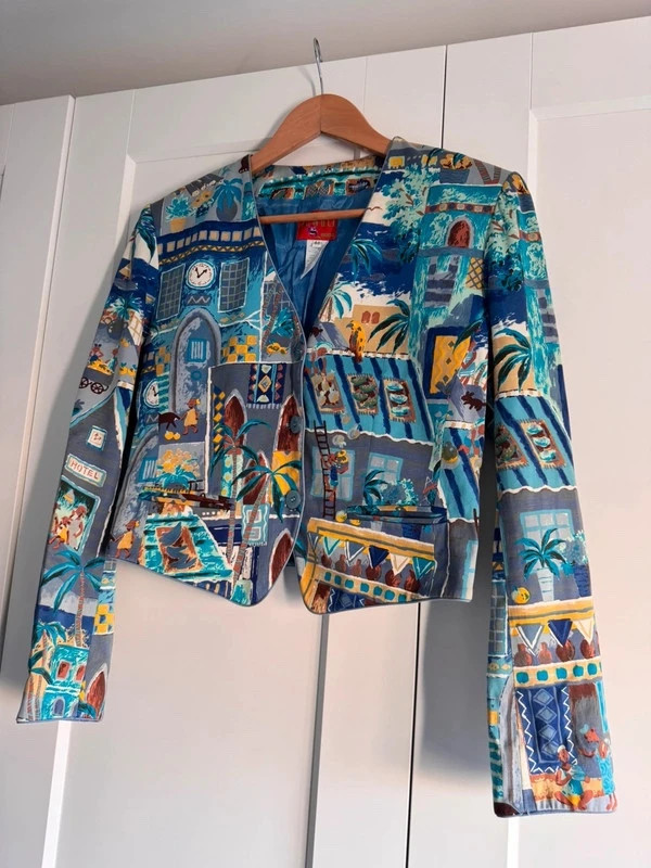 Veste Kenzo Jungle vintage taille L 40 motifs ethniques