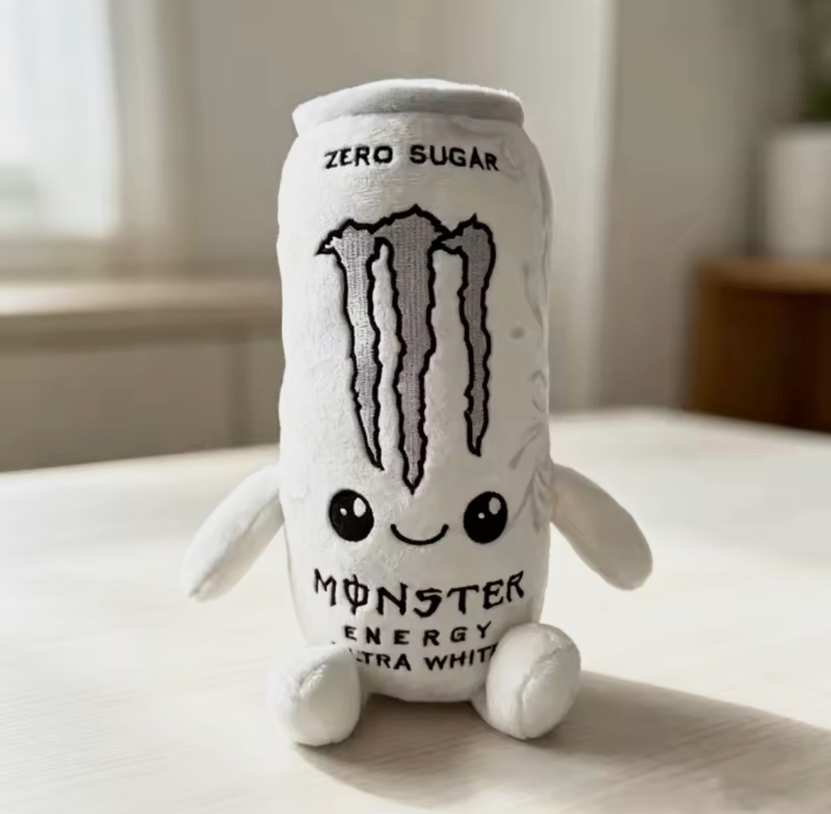 Peluche cannette Monster blanche 