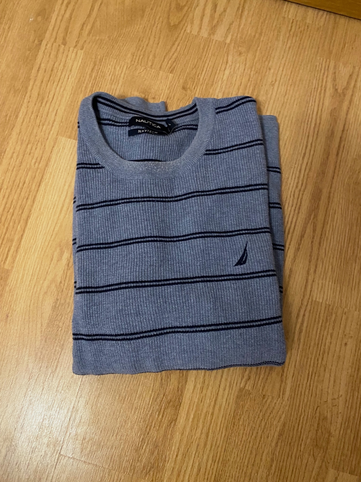 Pull Nautica Navtech à Rayures Bleu