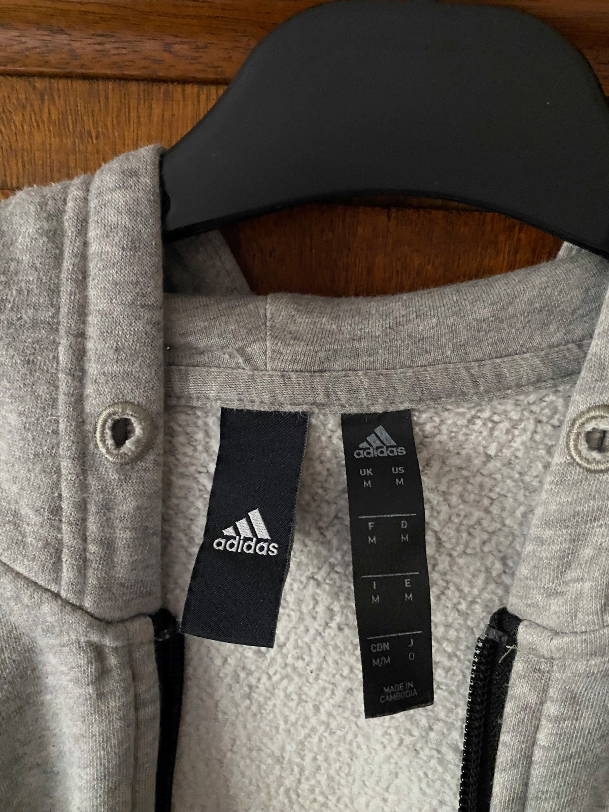 Veste à capuche zippée Adidas Sport ID - Noir et Gris - Taille M – Adidas – taille M 3