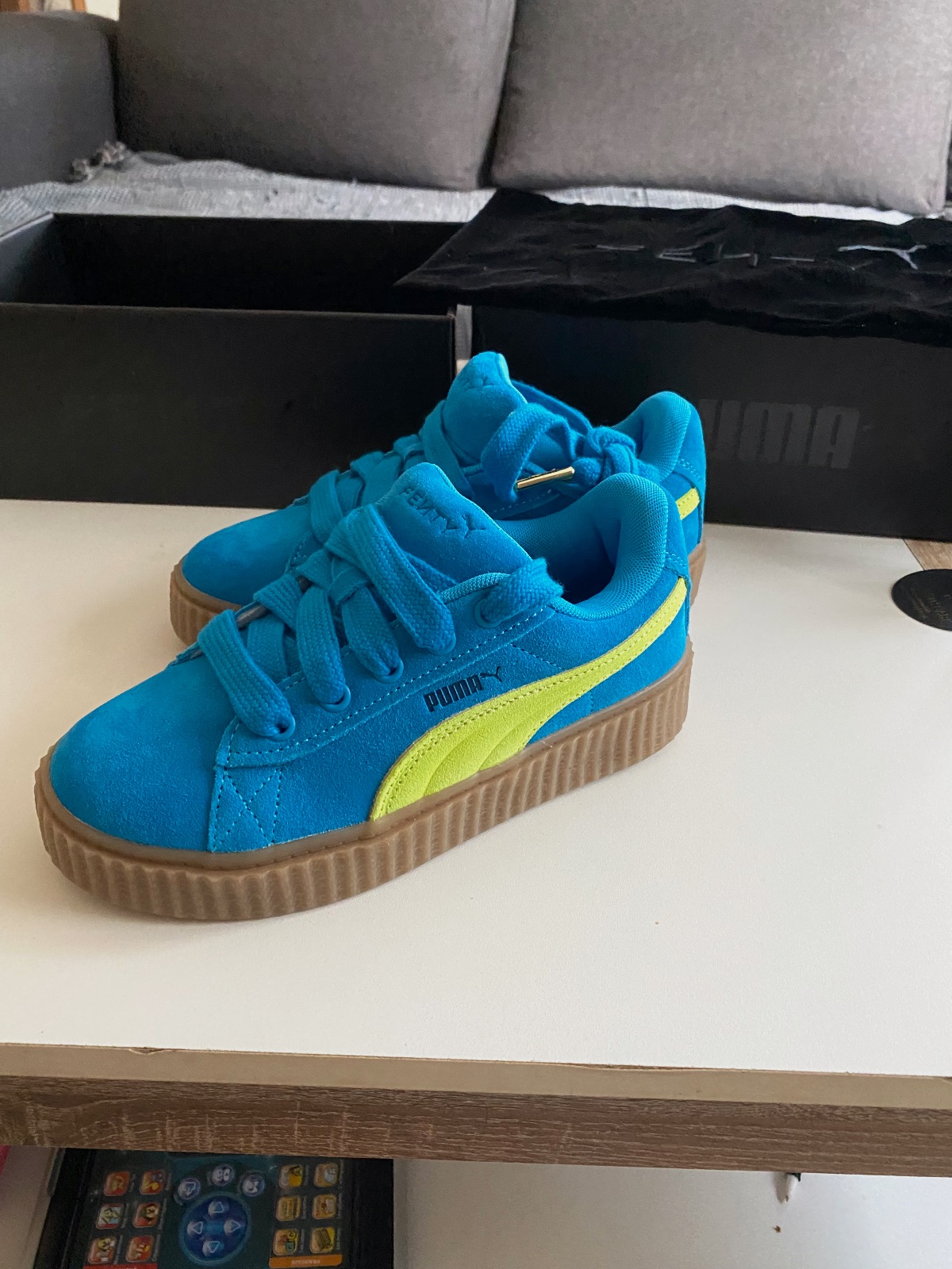 Baskets Puma x Fenty Creeper bleues et jaunes – Puma – taille EU 35 7