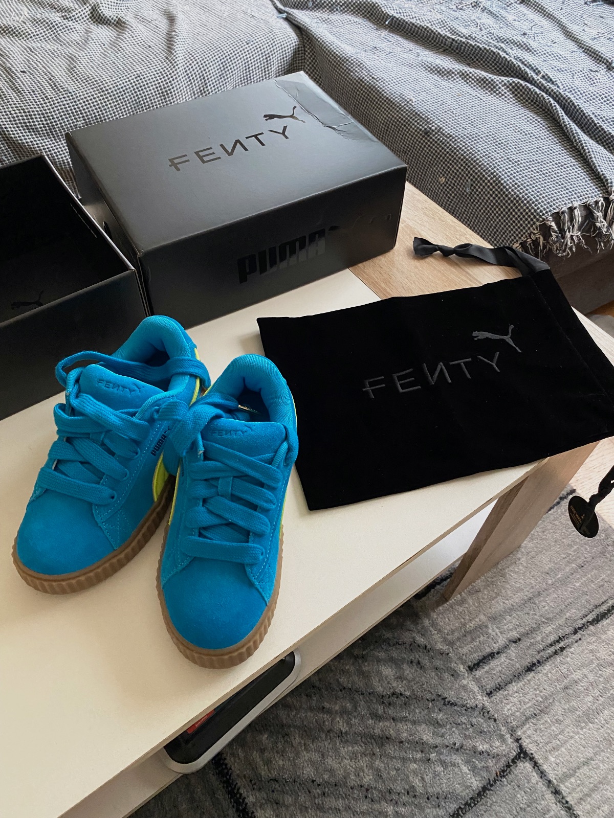 Baskets Puma x Fenty Creeper bleues et jaunes – Puma – taille EU 35 9