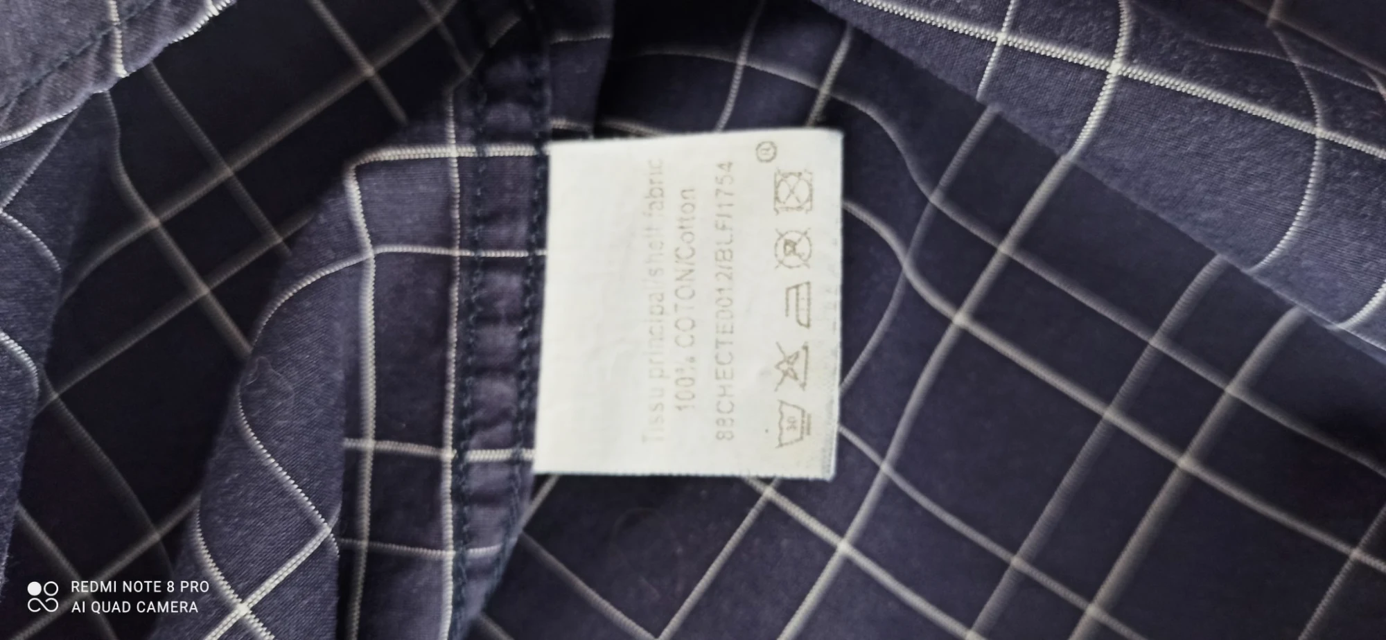 carreaux bleus et blancs – Taille M