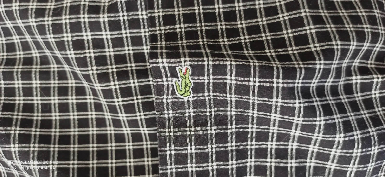 Chemise homme Lacoste à carreaux noir et blanc — Taille 40 (M/L) – Lacoste – taille M 5