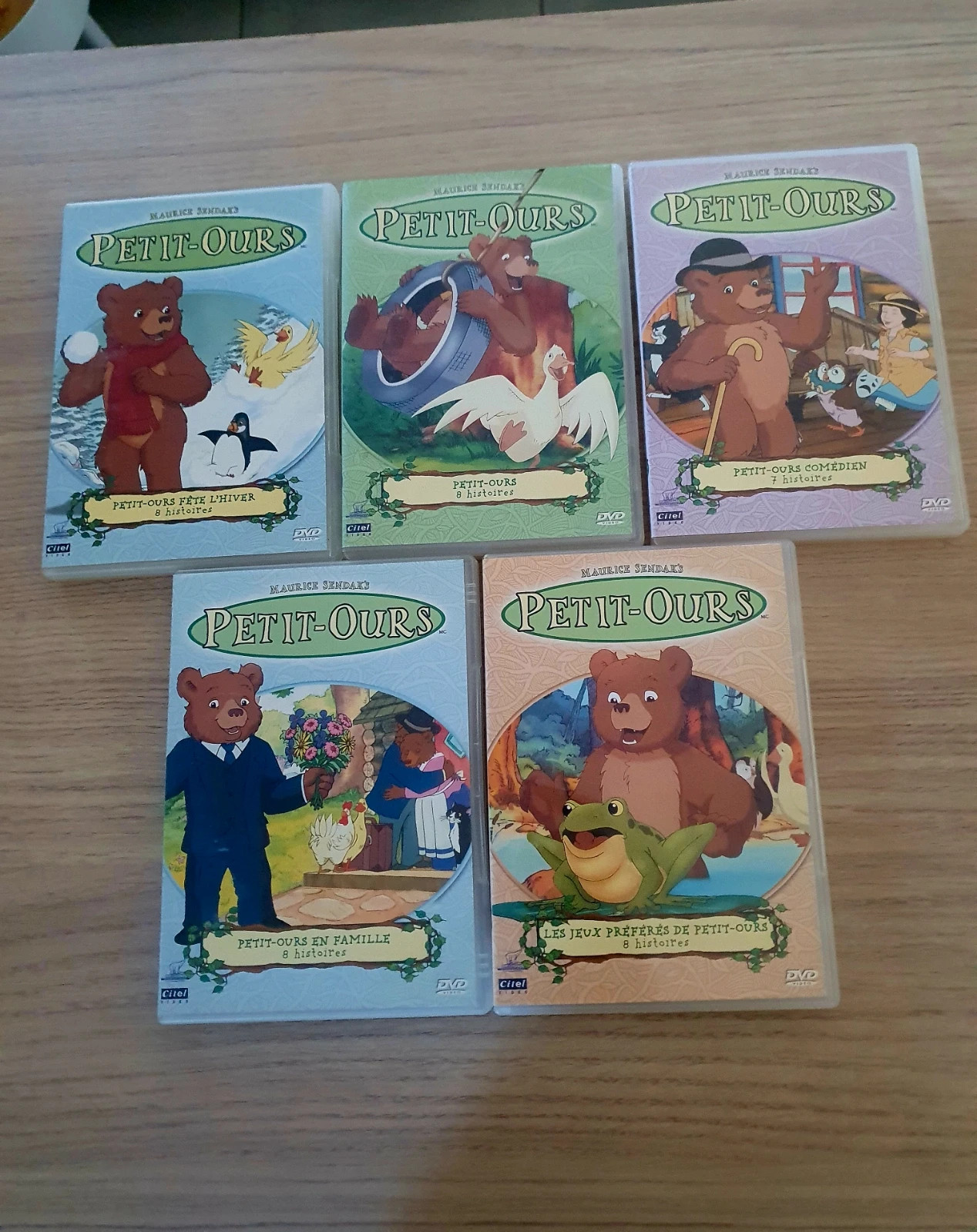 Lot de 5 dvd Petit Ours