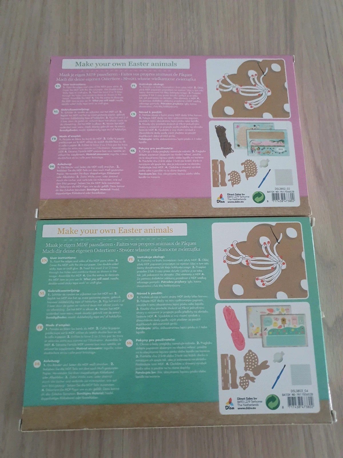Lot de 2 sets créatifs lapin et hérisson – DécoTime – taille Taille unique 2