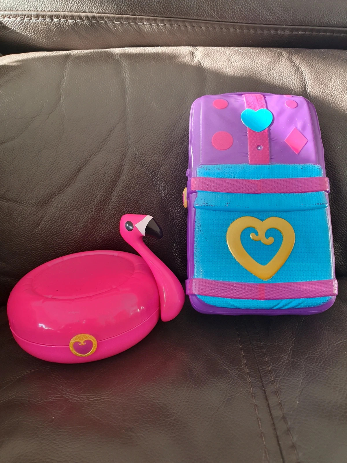 Polly pocket flamant rose et surprise à la plage