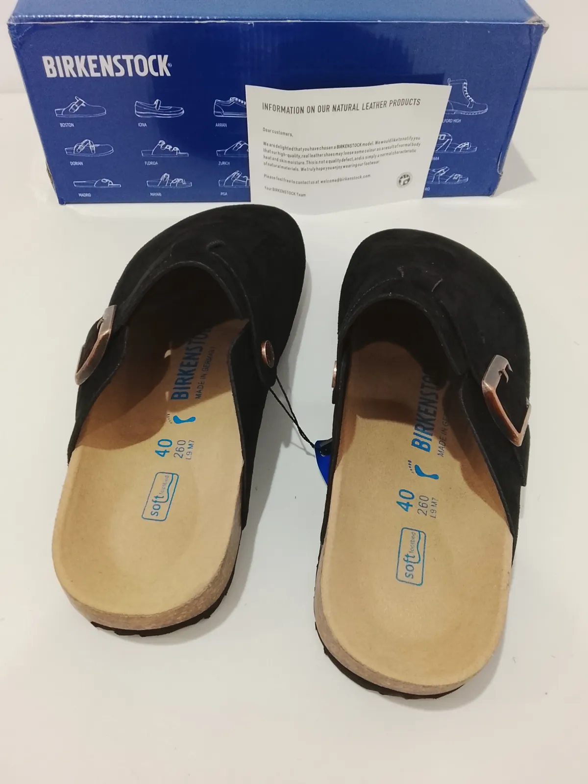 Birkenstock Boston Black Suede Clogs 3