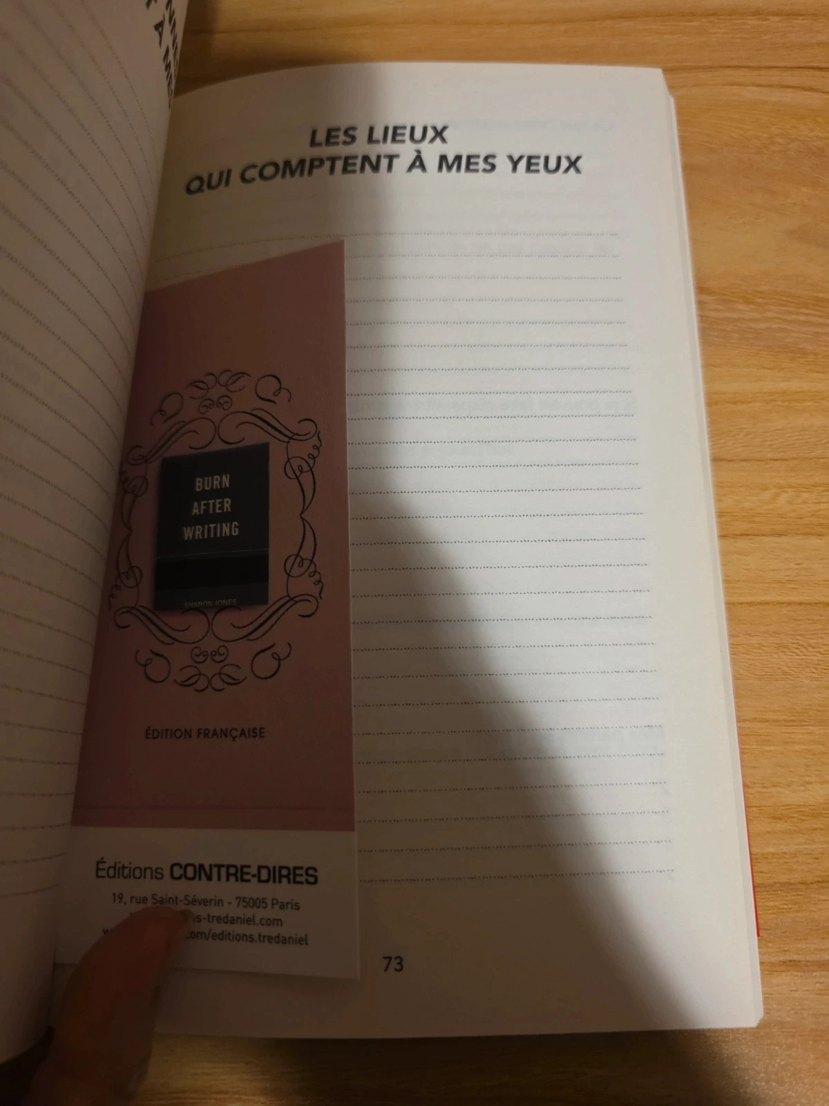 Carnet burn after writting 5
