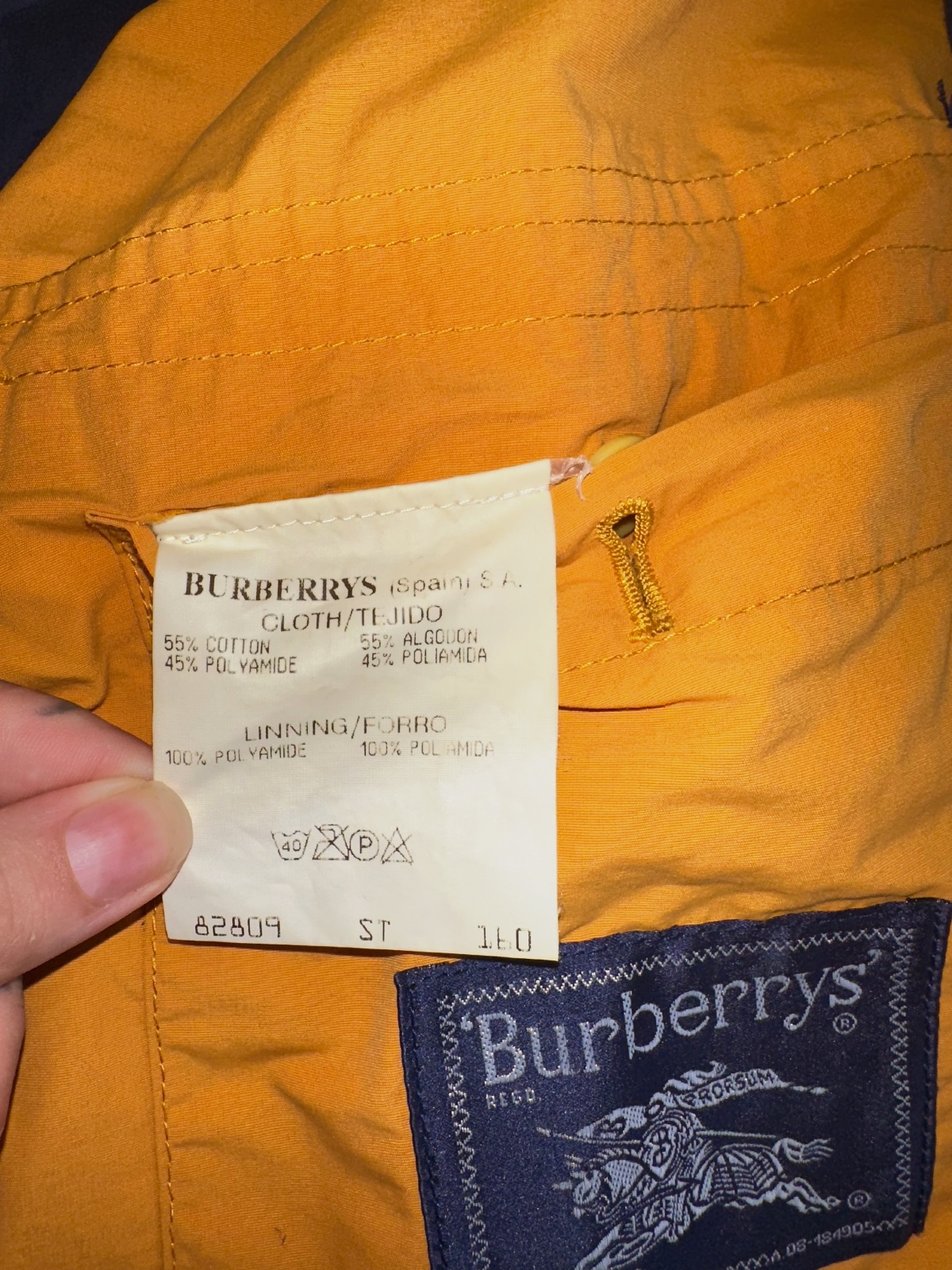 Chaqueta vintage Burberrys Sailing Race Team mostaza – Burberrys – taille L 3