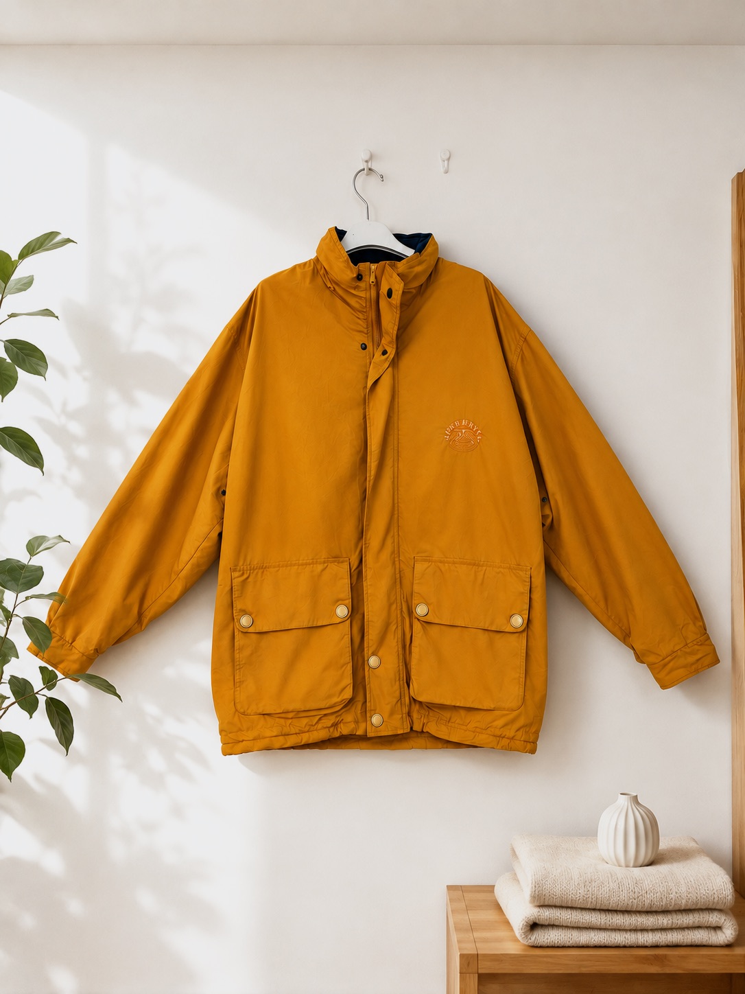 Chaqueta vintage Burberrys Sailing Race Team mostaza