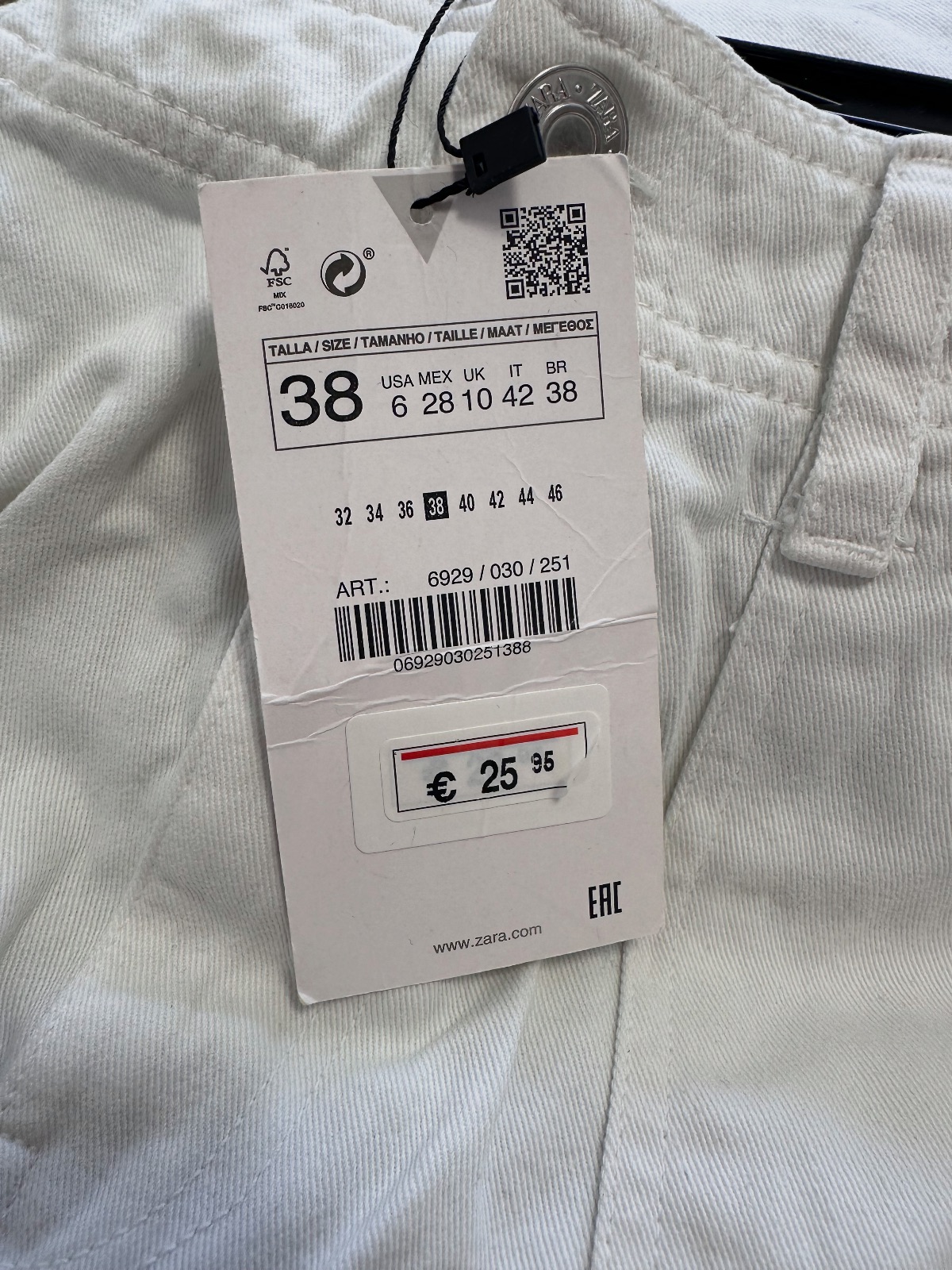 Pantalón cargo de mujer Zara blanco talla 38 – Zara – taille M 2