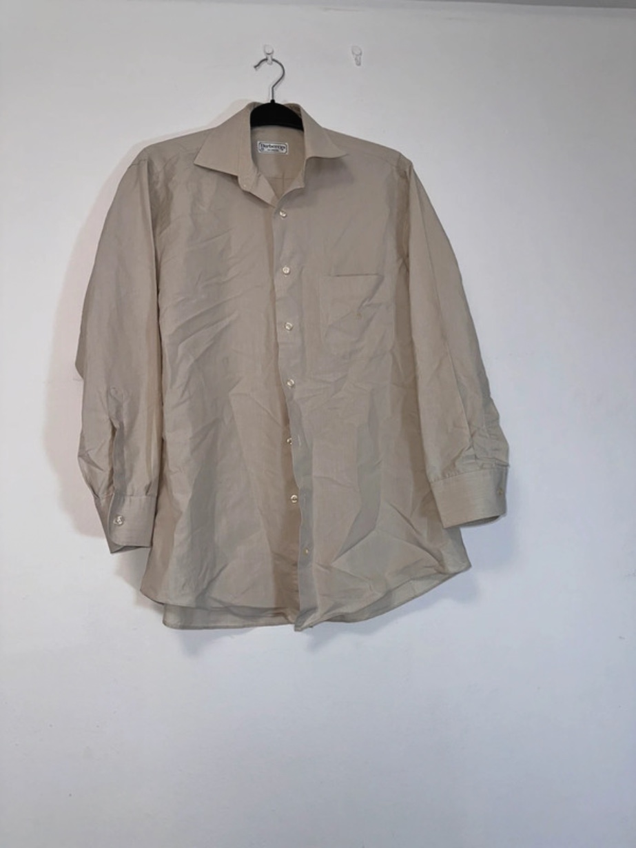 Camisa manga larga beige Burberrys de London vintage