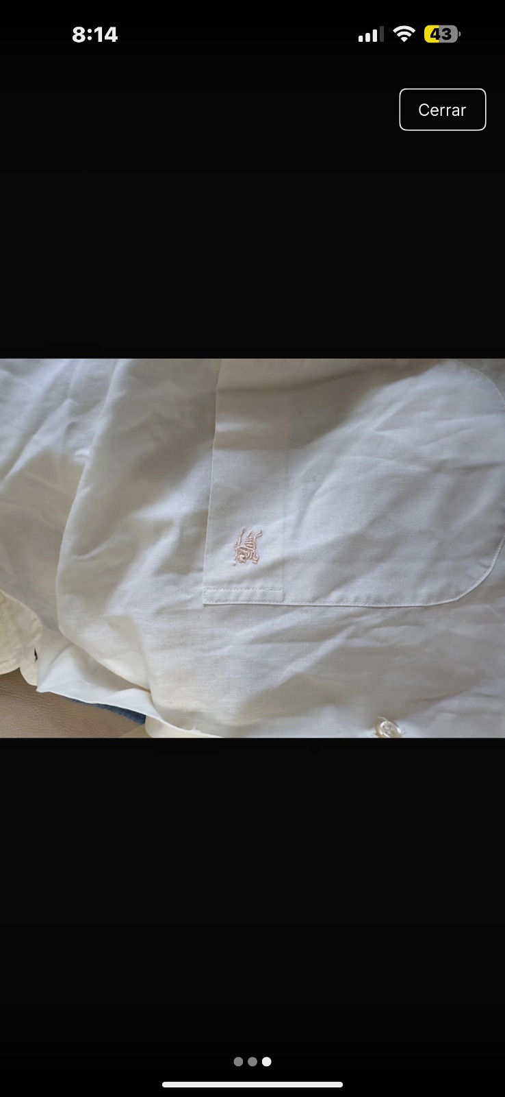 Camisa blanca de manga larga Burberrys – Burberrys – taille S 3