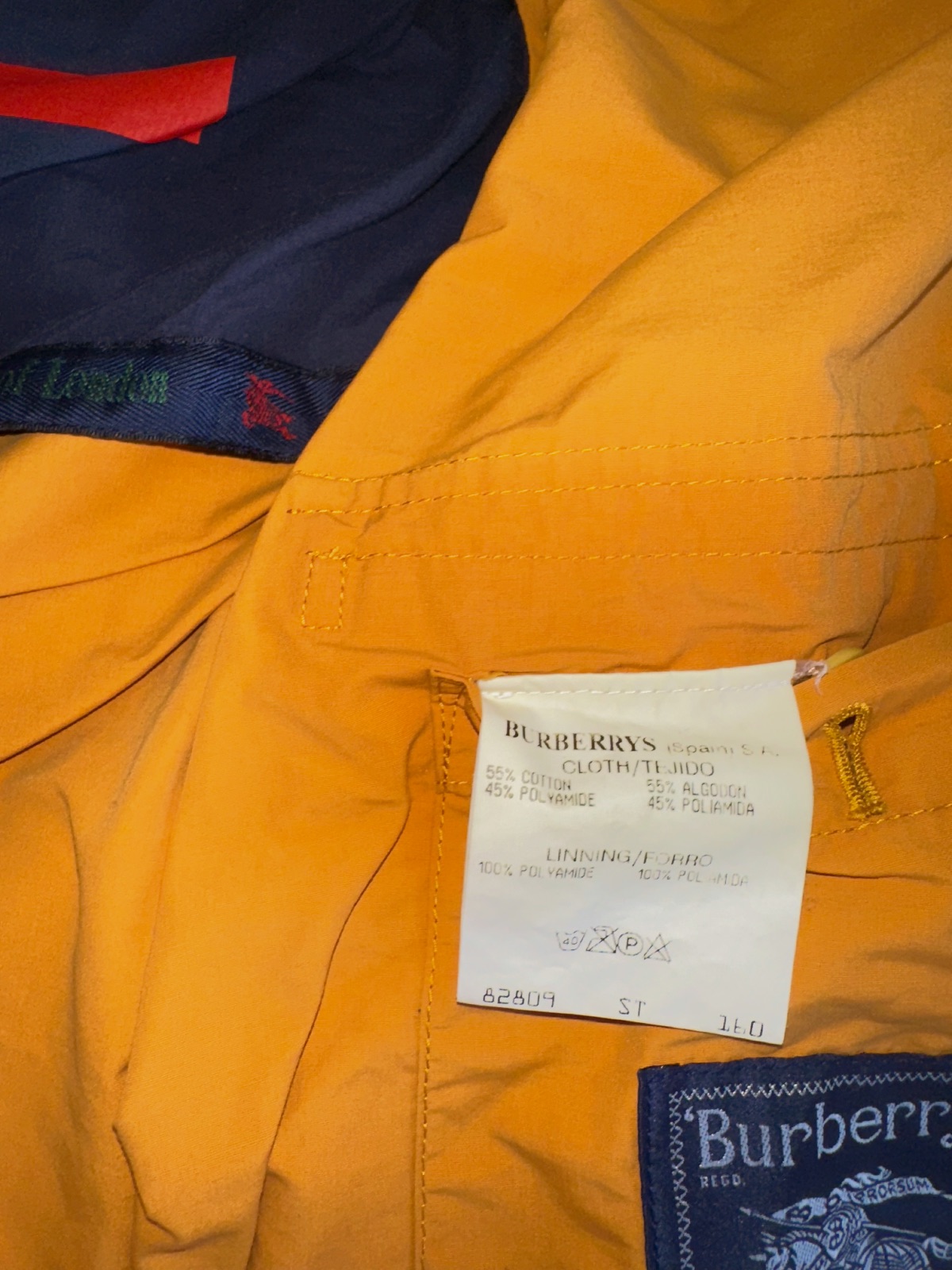 Chaqueta vintage Burberrys Sailing Race Team mostaza – Burberrys – taille L 6