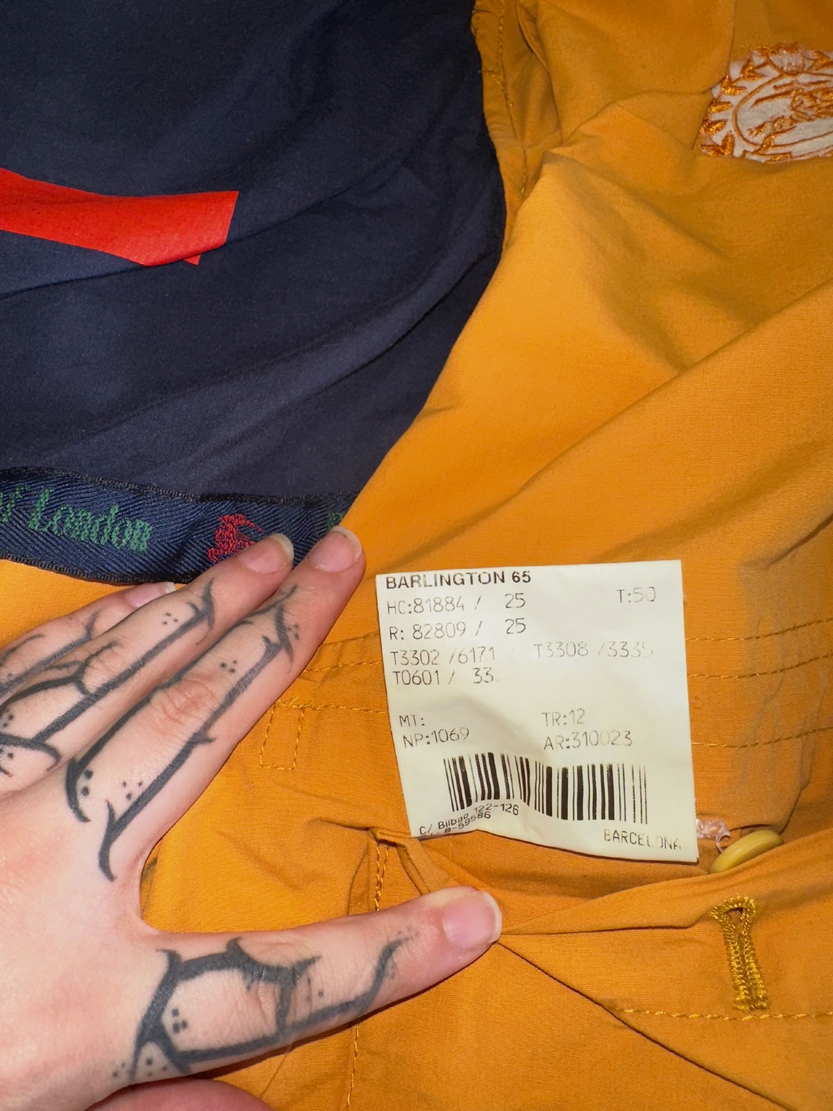 Chaqueta vintage Burberrys Sailing Race Team mostaza – Burberrys – taille L 5