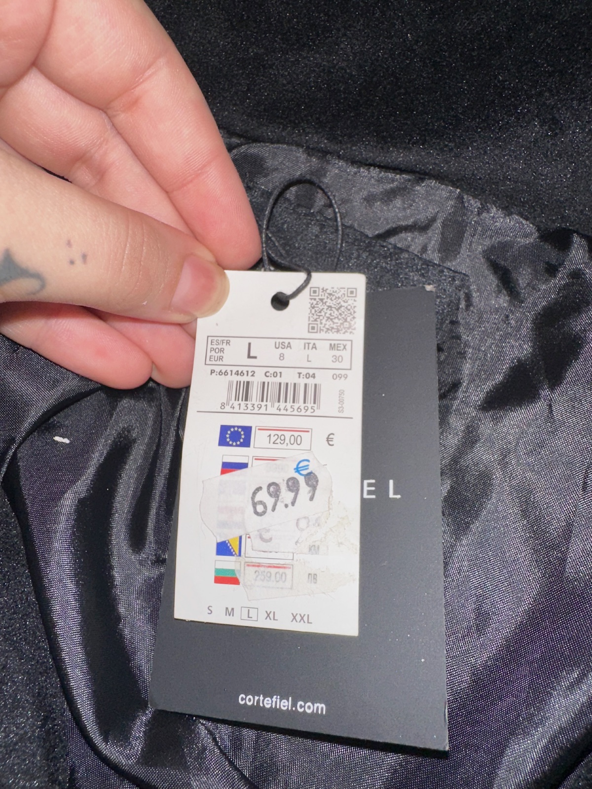 Chaqueta plumífero negro Cortefiel – Cortefiel – taille L 4