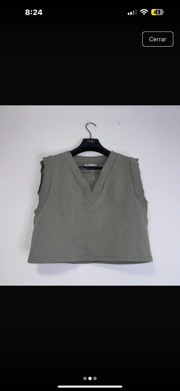 Chaleco de punto Zara verde oliva – Zara – taille S 2