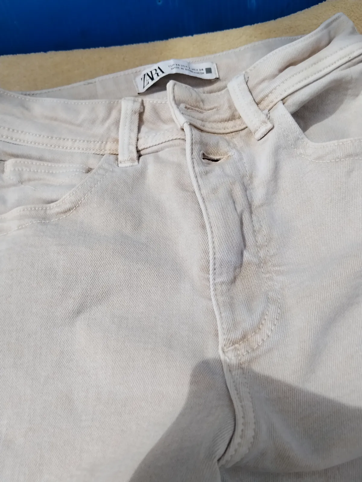 Pantalón vaquero beige Zara – Zara – taille XS 2